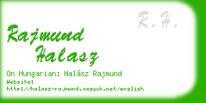 rajmund halasz business card