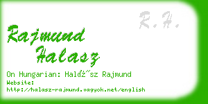 rajmund halasz business card